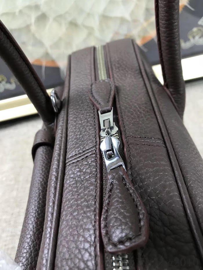 愛馬仕HERMES H家 郵差包 男女插袋款 超大容量 進口原廠皮 深咖啡 可手提斜挎 出差必備單品  tdher1358